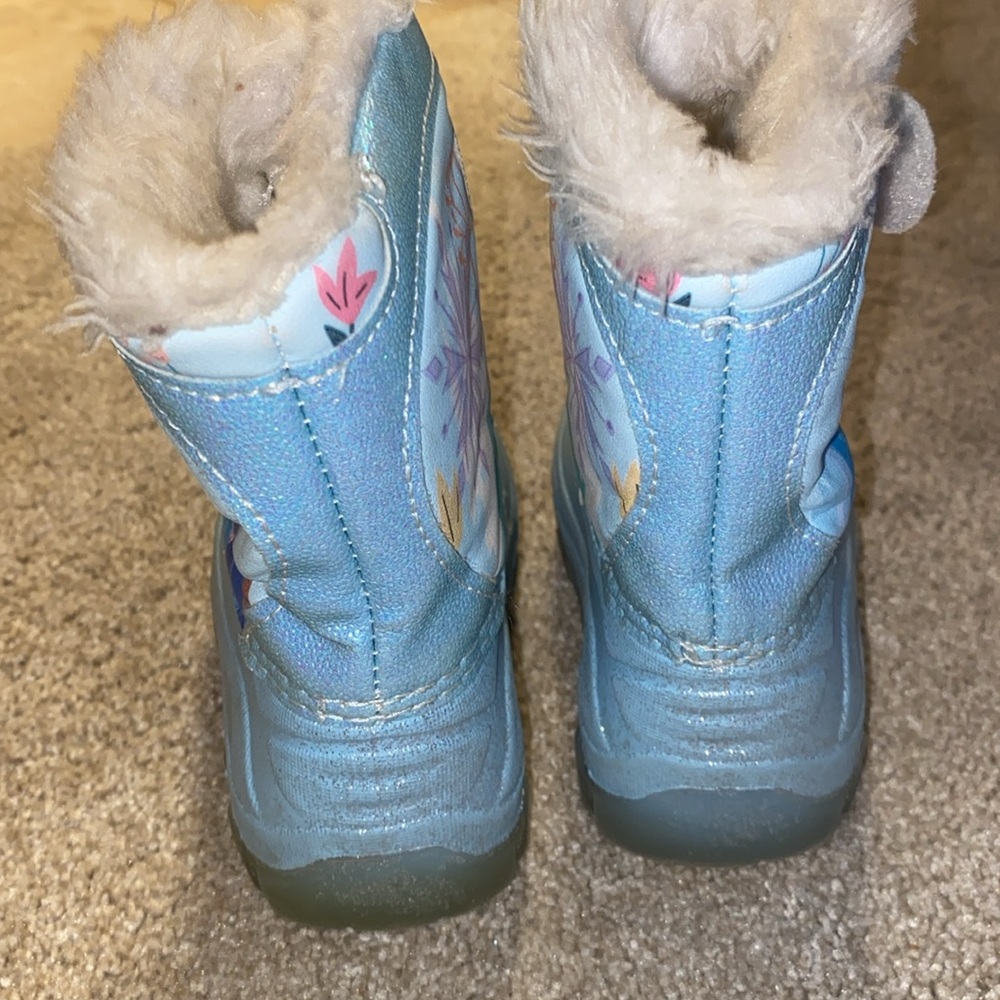 Frozen Toddler Baby Snow boots Elsa Anna Disney Light Up Waterproof - Picture 6 of 7
